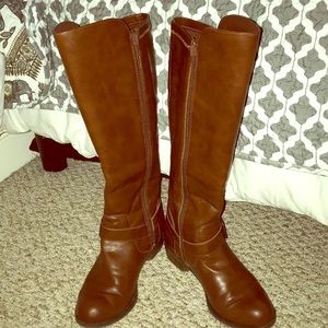 Brown, tall boots